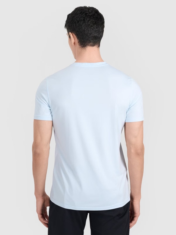 Męska koszulka treningowa 4F 4FWAW25TFTSM1522 - niebieska