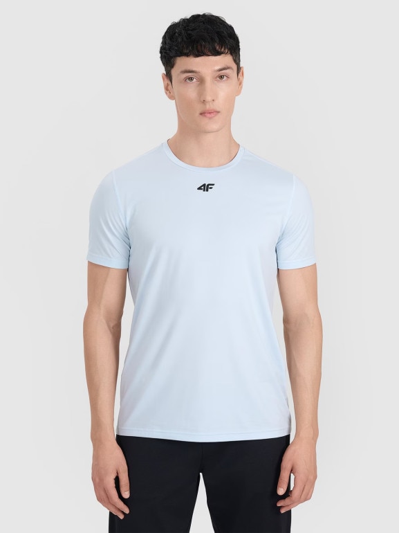 Męska koszulka treningowa 4F 4FWAW25TFTSM1522 - niebieska