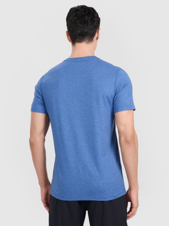 Męska koszulka treningowa 4F 4FWAW25TFTSM1522 - turkusowa