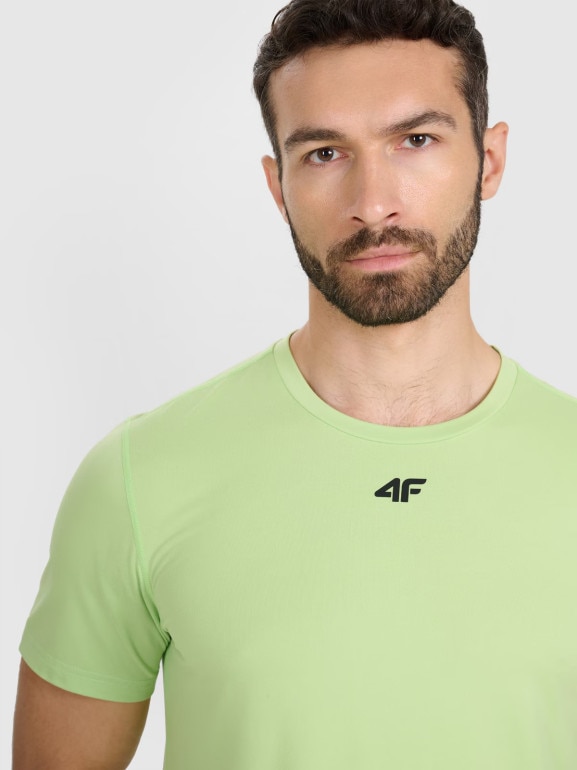 Męska koszulka treningowa 4F 4FWAW25TFTSM1522 - zielona