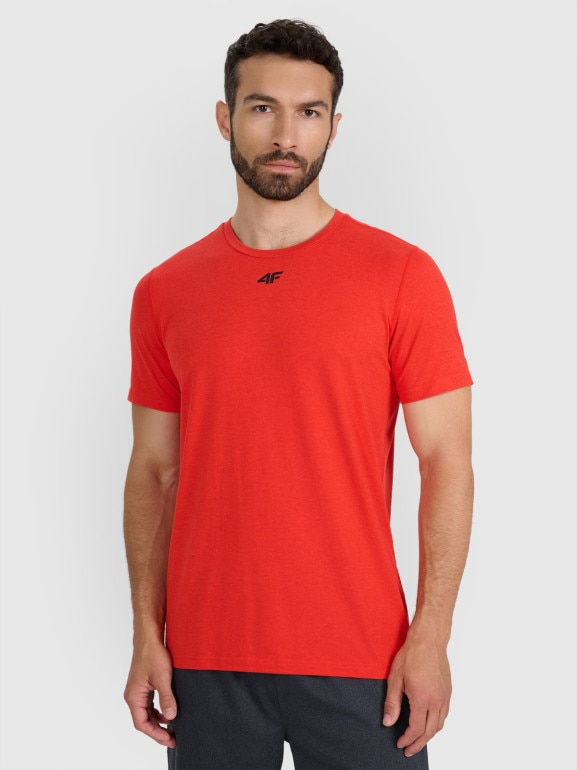 Męska koszulka treningowa 4F 4FWAW25TFTSM1522 - czerwona