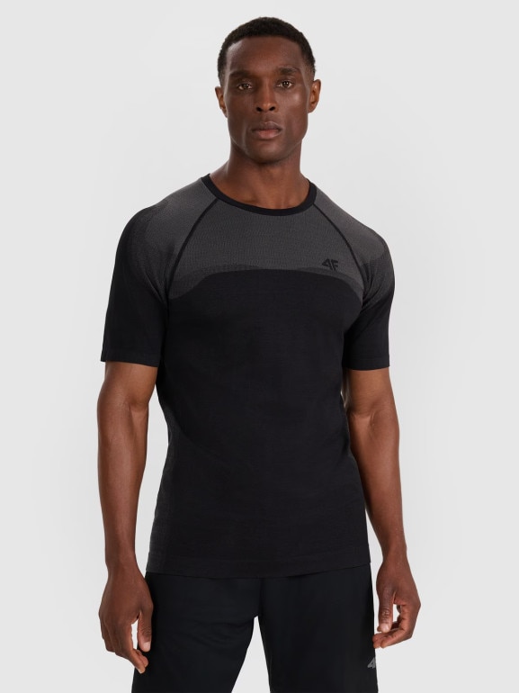 Męska koszulka treningowa 4F 4FWAW25TFTSM1845 - czarna