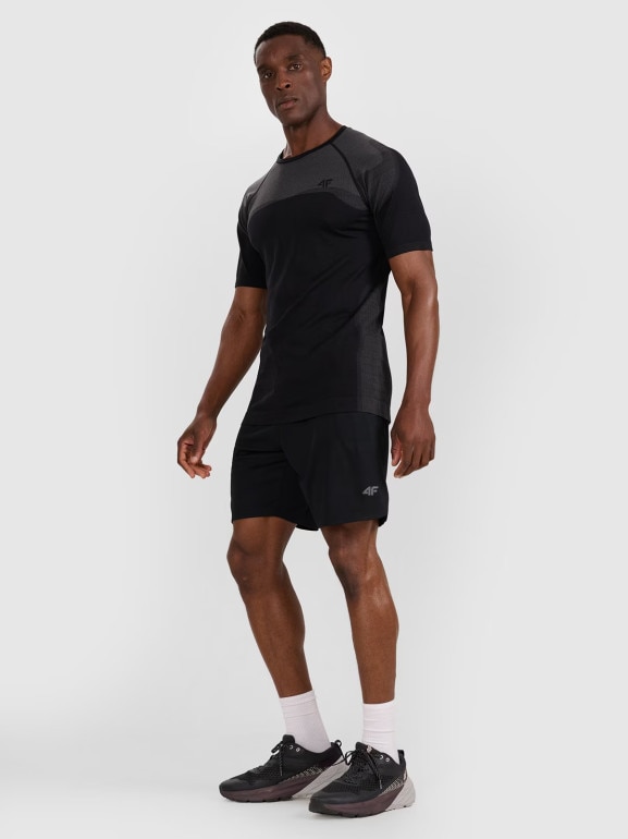 Męska koszulka treningowa 4F 4FWAW25TFTSM1845 - czarna