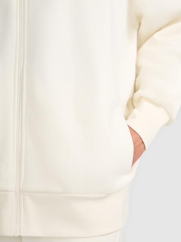 Damska bluza rozpinana z kapturem 4F 4FWAW25TSWSF1886 - beżowa