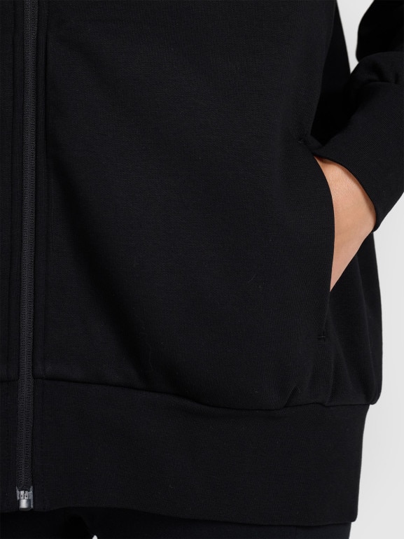 Damska bluza rozpinana z kapturem 4F 4FWAW25TSWSF1886 - czarna