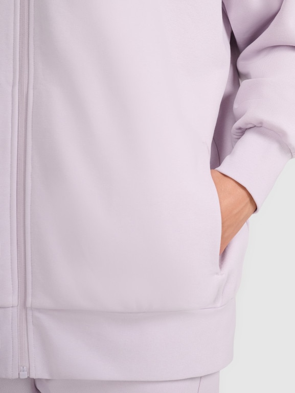 Damska bluza rozpinana z kapturem 4F 4FWAW25TSWSF1886 - fioletowa