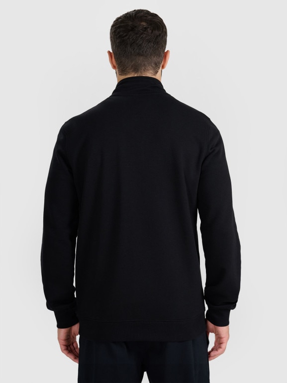 Męska bluza nierozpinana bez kaptura 4F 4FWAW25TSWSM1902 - czarna