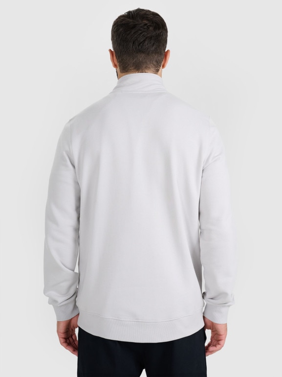 Męska bluza nierozpinana bez kaptura 4F 4FWAW25TSWSM1902 - szara