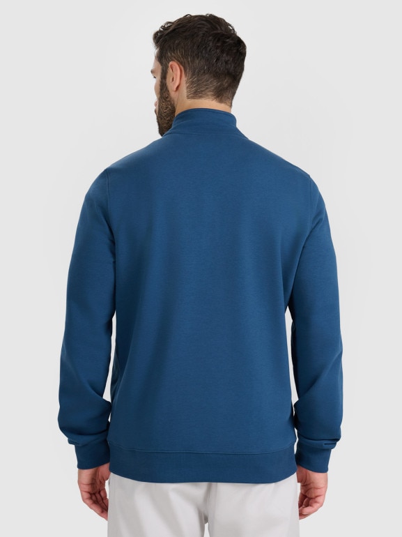 Męska bluza nierozpinana bez kaptura 4F 4FWAW25TSWSM1902 - granatowa