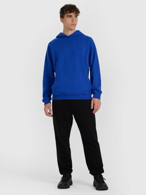 Męska bluza nierozpinana bez kaptura 4F 4FWAW25TSWSM1946 - niebieska