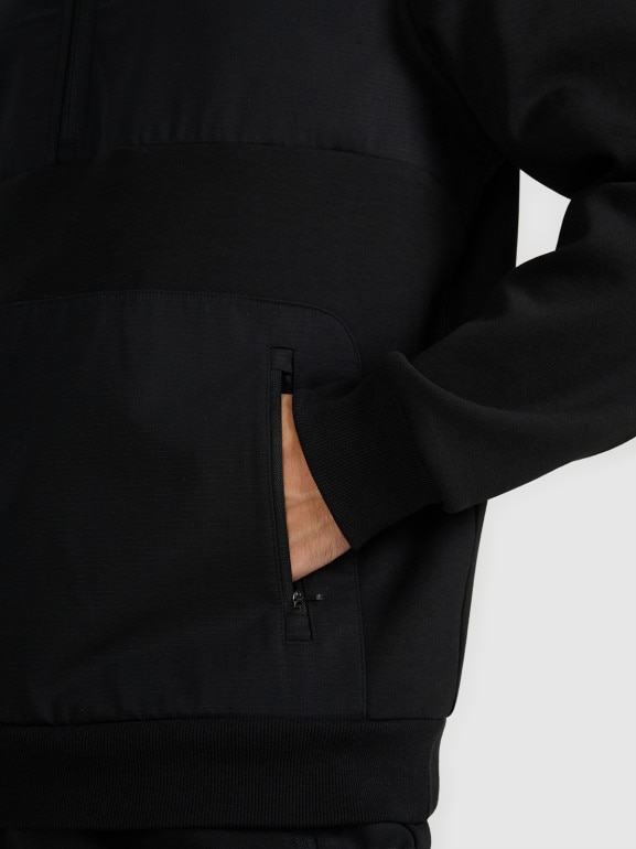 Męska bluza nierozpinana bez kaptura 4F 4FWAW25TSWSM1947 - czarna