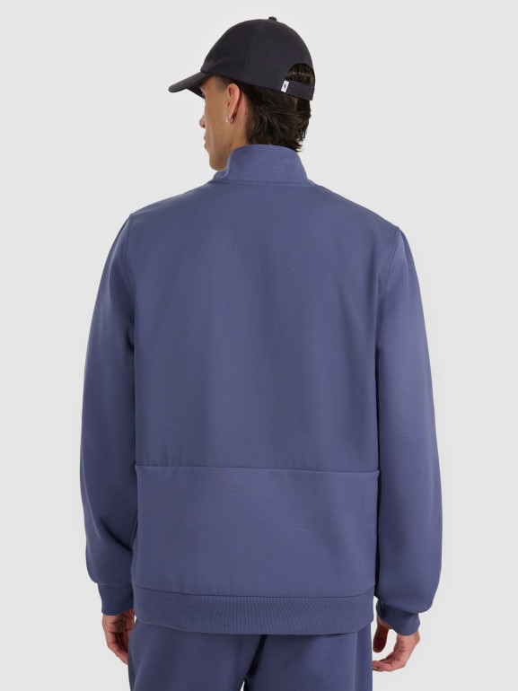 Męska bluza nierozpinana bez kaptura 4F 4FWAW25TSWSM1947 - granatowa