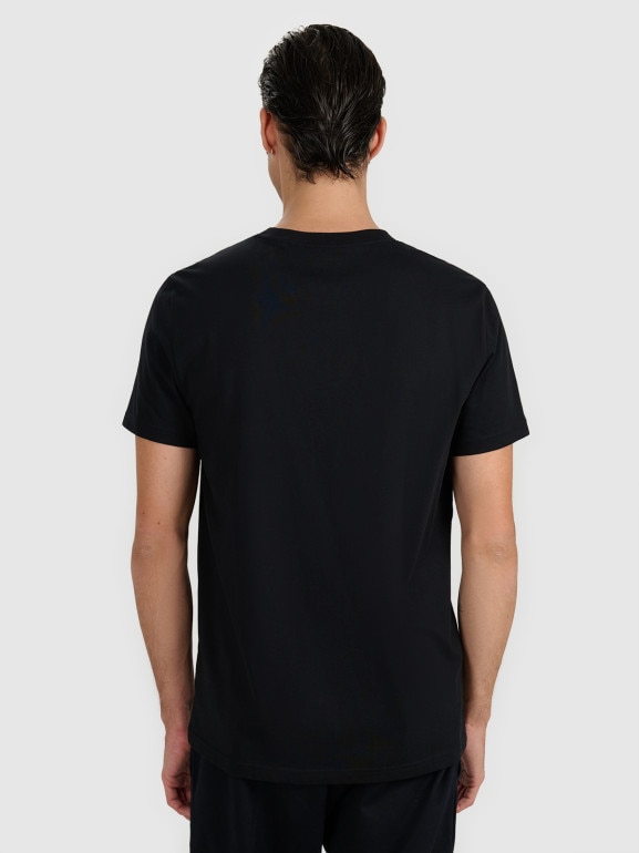 Męski t-shirt z nadrukiem 4F 4FWAW25TTSHM3127 - czarny