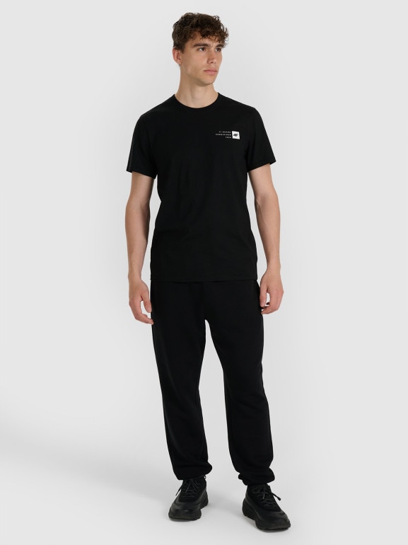 Męski t-shirt z nadrukiem 4F 4FWAW25TTSHM3131 - czarny