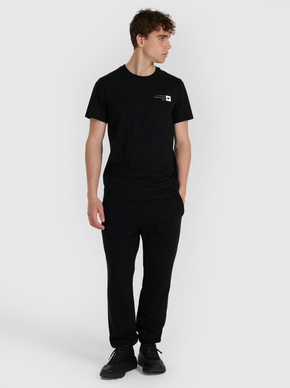 Męski t-shirt z nadrukiem 4F 4FWAW25TTSHM3131 - czarny