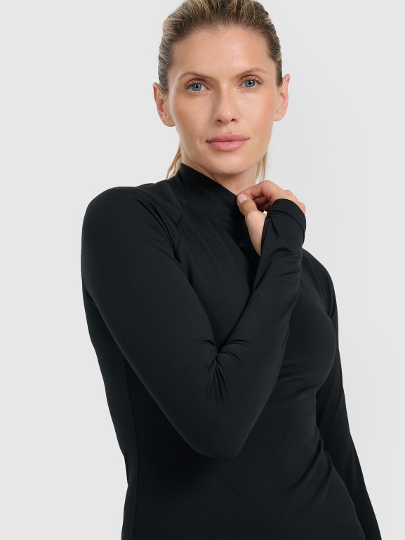 Damska bielizna termiczna ocieplana (góra) 4F 4FWAW25UBRUF093 - czarna