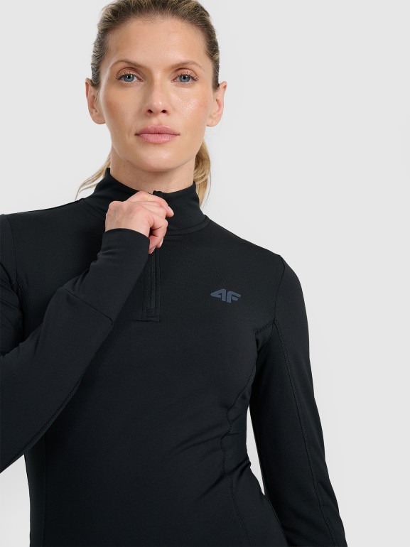 Damska bielizna termiczna (góra) 4F 4FWAW25UBRUF098 - czarna