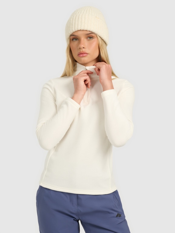 Damska bielizna termiczna polarowa (góra) 4F 4FWAW25UFLEF063 - beżowa