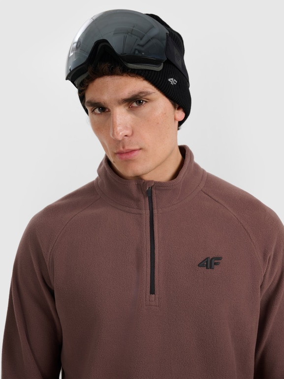 Męska bielizna termiczna polarowa (góra) 4F 4FWAW25UFLEM065 - brązowa