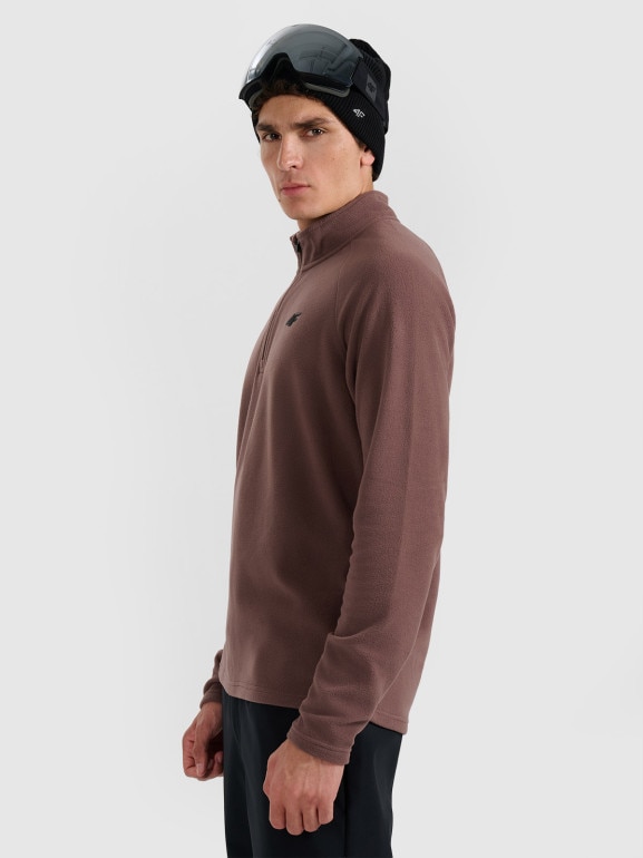 Męska bielizna termiczna polarowa (góra) 4F 4FWAW25UFLEM065 - brązowa
