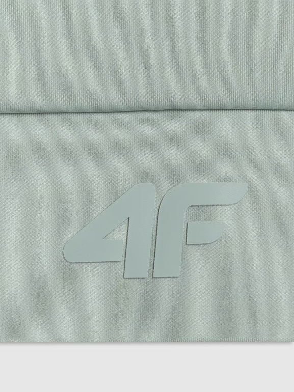 Damski biustonosz treningowy 4F 4FWAW25USBAF173 - zielony