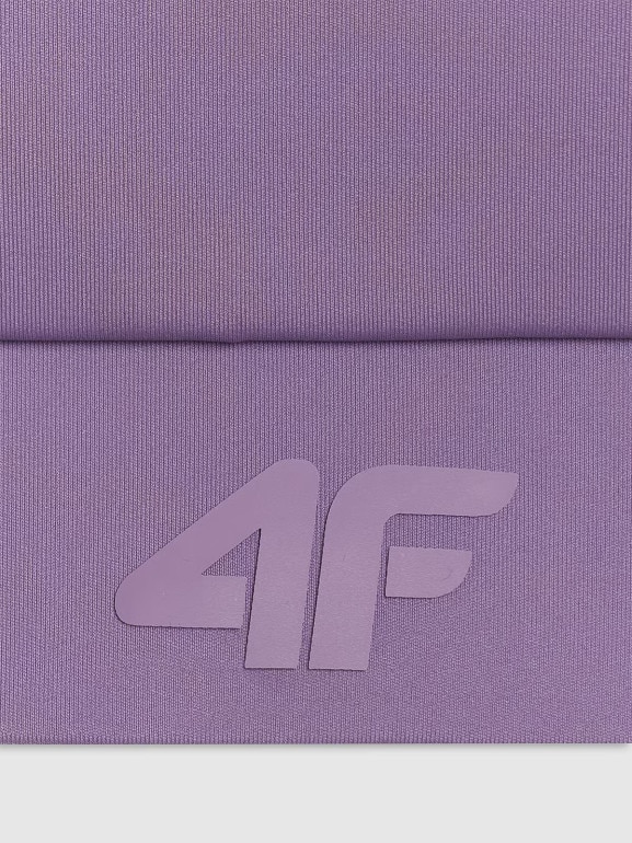 Damski biustonosz treningowy 4F 4FWAW25USBAF173 - fioletowy
