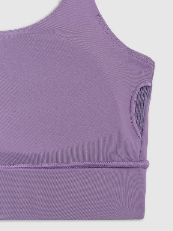 Damski biustonosz treningowy 4F 4FWAW25USBAF173 - fioletowy