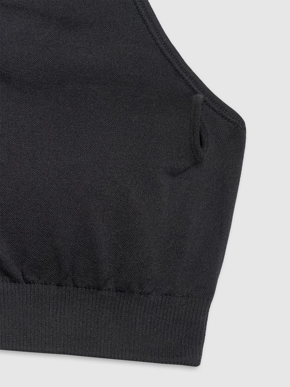 Damski biustonosz treningowy 4F 4FWAW25USBAF218 - czarny