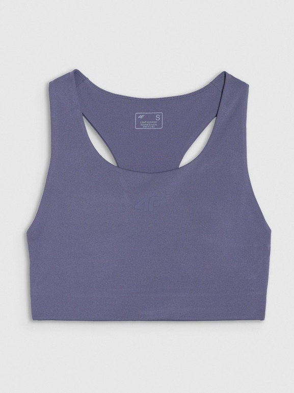 Damski biustonosz treningowy 4F 4FWAW25USBAF225 - granatowy