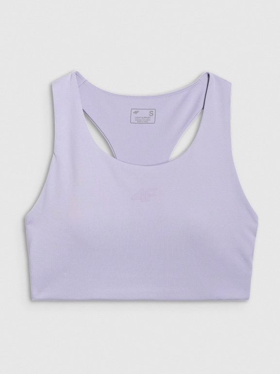 Damski biustonosz treningowy 4F 4FWAW25USBAF225 - niebieski