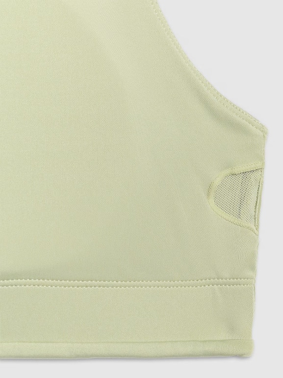 Damski biustonosz treningowy 4F 4FWAW25USBAF225 - zielony