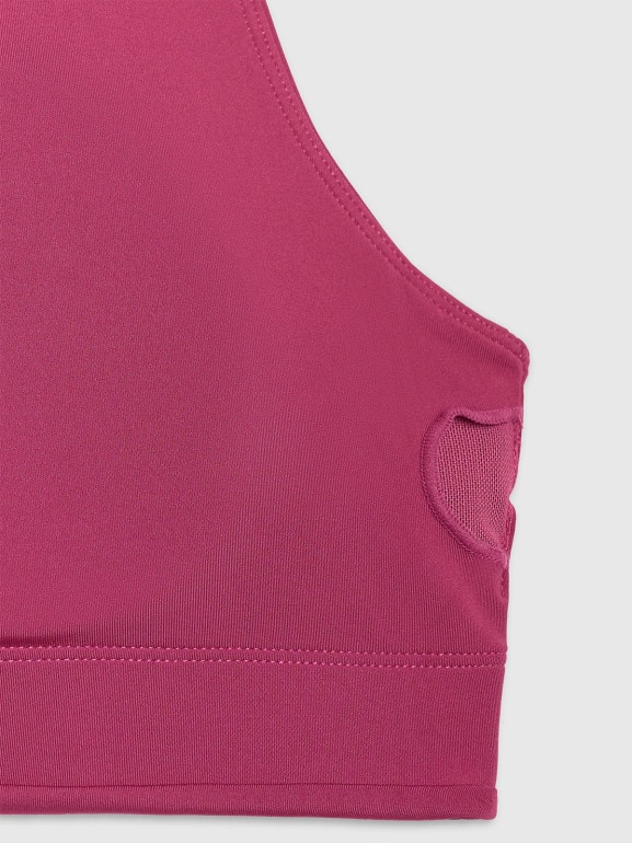 Damski biustonosz treningowy 4F 4FWAW25USBAF225 - czerwony