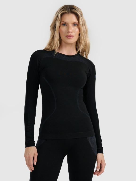 Damska bielizna termoaktywna (góra) 4F 4FWAW25USEAF201 - czarna