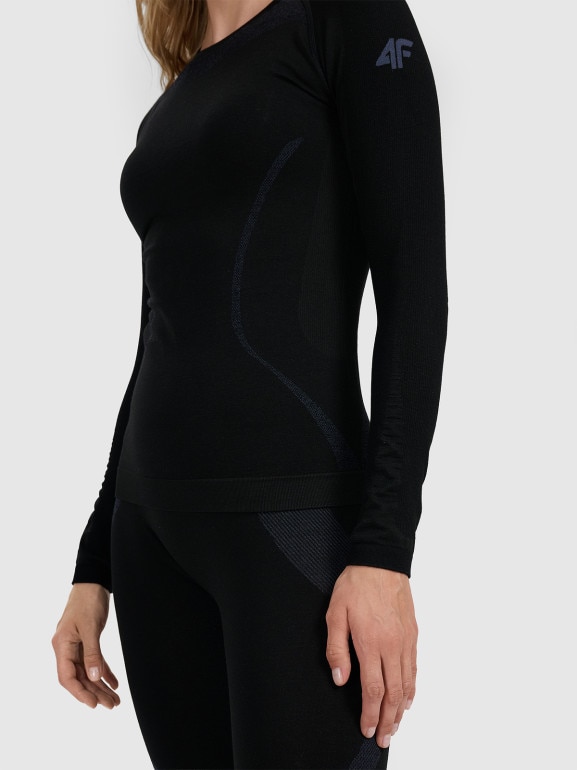 Damska bielizna termoaktywna (góra) 4F 4FWAW25USEAF201 - czarna