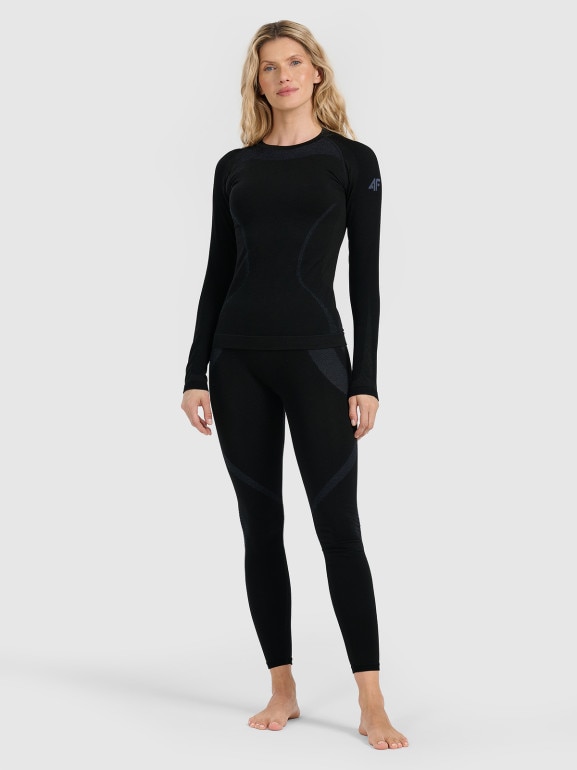 Damska bielizna termoaktywna (góra) 4F 4FWAW25USEAF201 - czarna