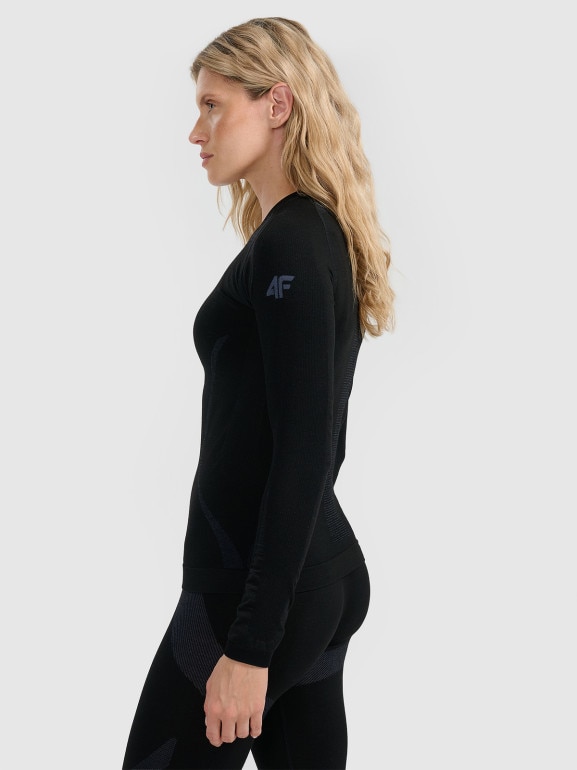 Damska bielizna termoaktywna (góra) 4F 4FWAW25USEAF201 - czarna