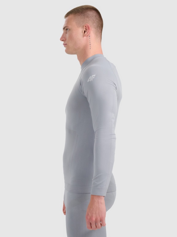 Męska bielizna termoaktywna (góra) 4F 4FWAW25USEAM224 - szara