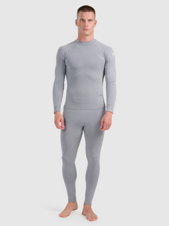 Męska bielizna termoaktywna (góra) 4F 4FWAW25USEAM224 - szara