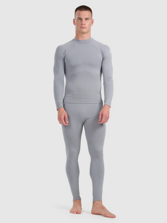 Męska bielizna termoaktywna (góra) 4F 4FWAW25USEAM224 - szara
