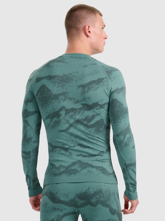 Męska bielizna termoaktywna (góra) 4F 4FWAW25USEAM227 - zielona