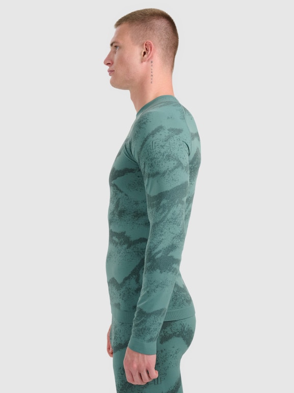 Męska bielizna termoaktywna (góra) 4F 4FWAW25USEAM227 - zielona