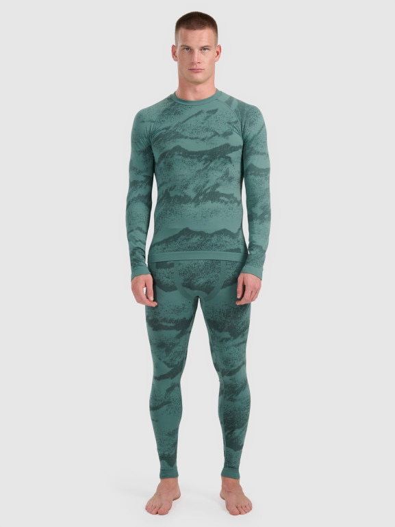 Męska bielizna termoaktywna (góra) 4F 4FWAW25USEAM227 - zielona