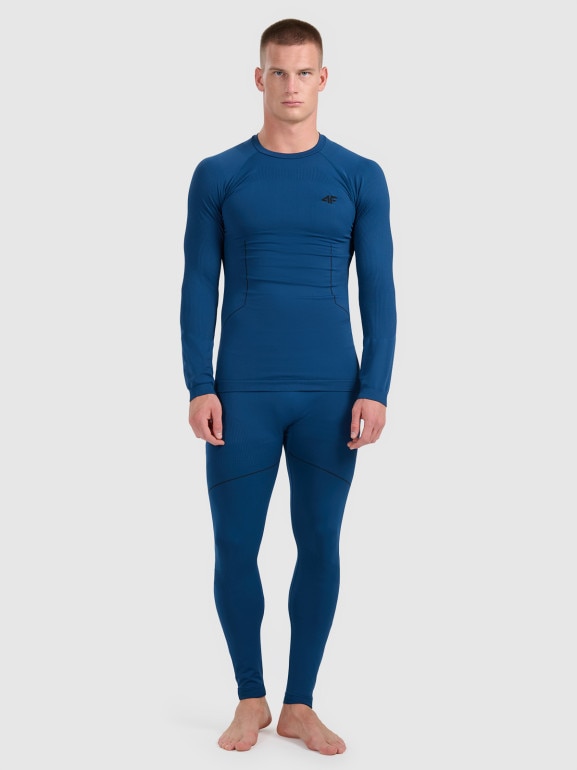 Męska bielizna termoaktywna (góra) 4F 4FWAW25USEAM233 - granatowa