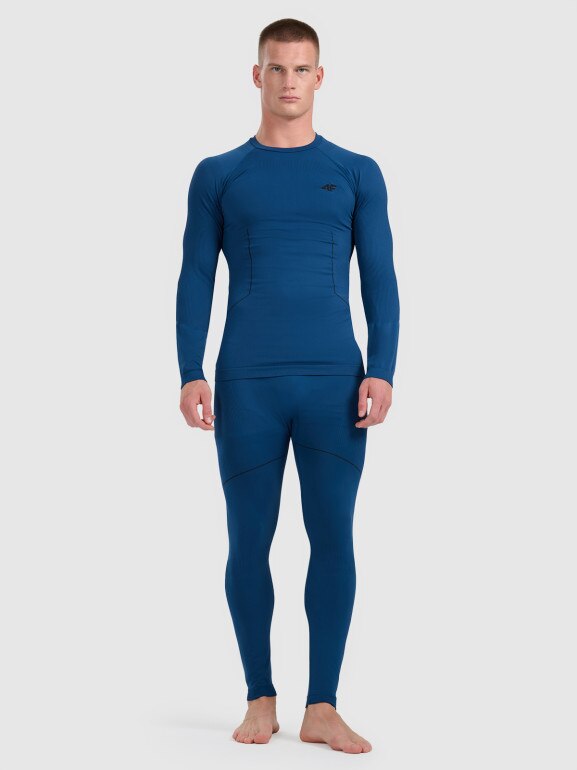 Męska bielizna termoaktywna (góra) 4F 4FWAW25USEAM233 - granatowa