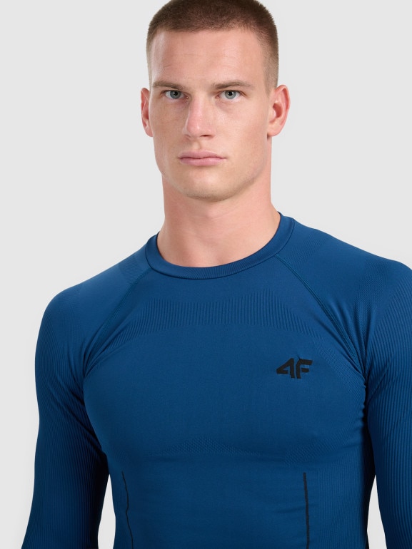Męska bielizna termoaktywna (góra) 4F 4FWAW25USEAM233 - granatowa