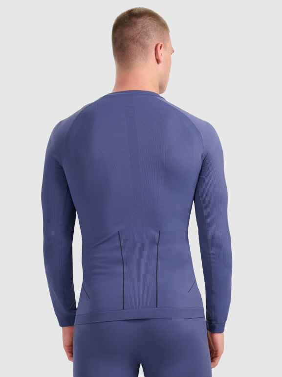 Męska bielizna termoaktywna (góra) 4F 4FWAW25USEAM233 - granatowa