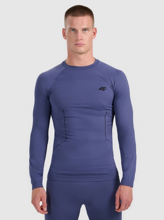 Męska bielizna termoaktywna (góra) 4F 4FWAW25USEAM233 - granatowa