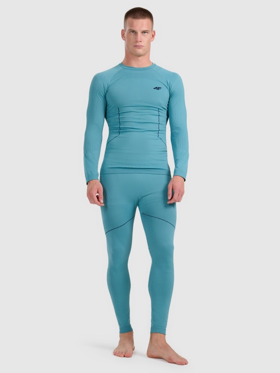 Męska bielizna termoaktywna (góra) 4F 4FWAW25USEAM233 - niebieska