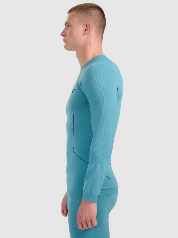 Męska bielizna termoaktywna (góra) 4F 4FWAW25USEAM233 - niebieska