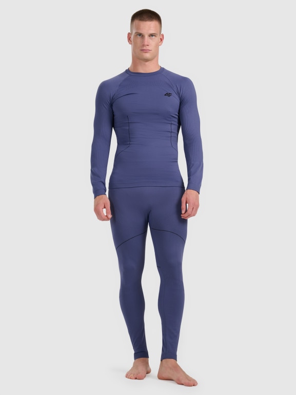 Męska bielizna termoaktywna (dół) 4F 4FWAW25USEAM234 - granatowa